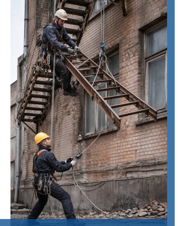 Демонтаж пожарной лестницы в Верхнем Уфалее от 12281 р. | ВЫСОТНИК-Врф