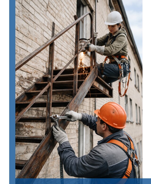 Ремонт и восстановление пожарных лестниц с выездом в Верхнем Уфалее