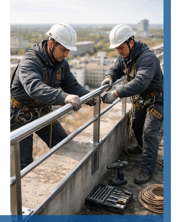 Монтаж перил на высоте в Верхнем Уфалее от 2559 р. | ВЫСОТНИК-Врф