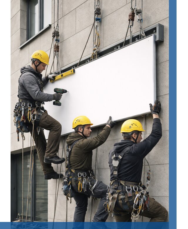 Монтаж рекламной вывески в Верхнем Уфалее от 8187 р. | ВЫСОТНИК-Врф