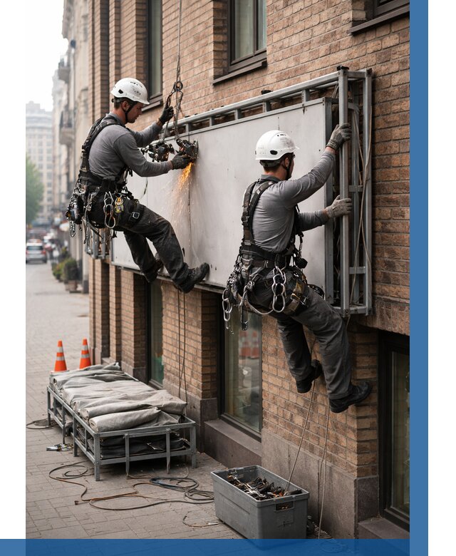 Демонтаж рекламной вывески в Верхнем Уфалее от 6652 р. | ВЫСОТНИК-Врф