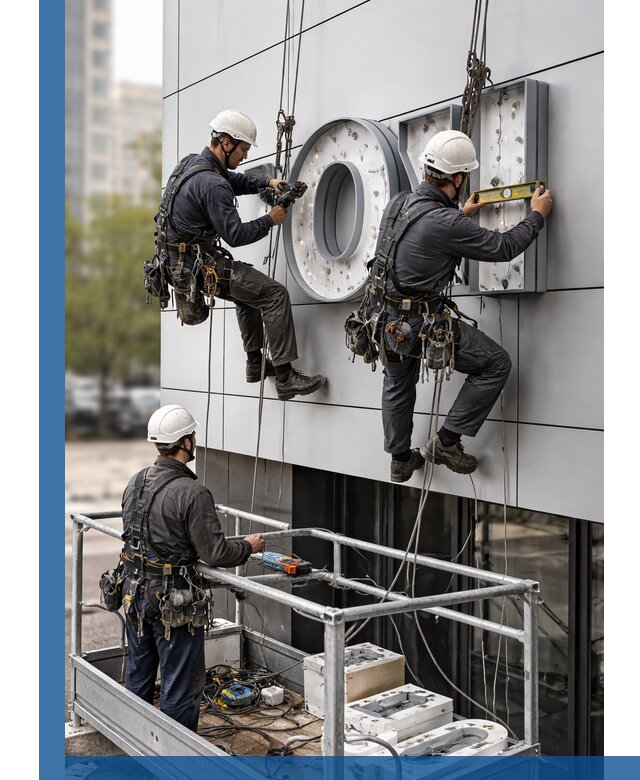 Профессиональный монтаж световых букв в Верхнем Уфалее под ключ