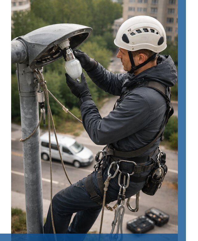 Замена ламп на высоте в Верхнем Уфалее от 2559 р. | ВЫСОТНИК-Врф