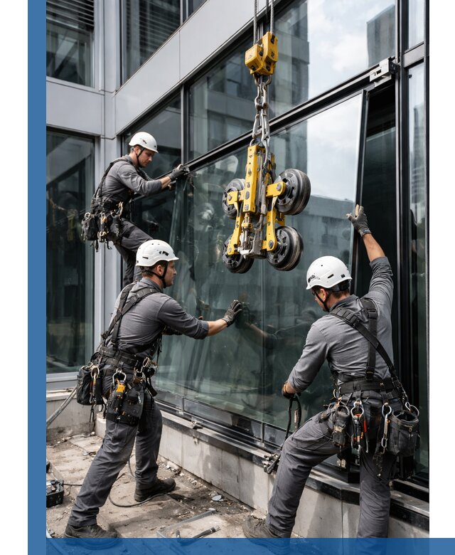 Структурное остекление фасадов в Верхнем Уфалее монтаж и обслуживание