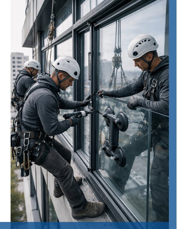 Витражное остекление зданий в Верхнем Уфалее от 3582 р. | ВЫСОТНИК-Врф