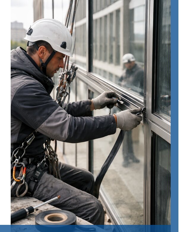 Ремонт витражных конструкций в Верхнем Уфалее от 3582 р. | ВЫСОТНИК-Врф