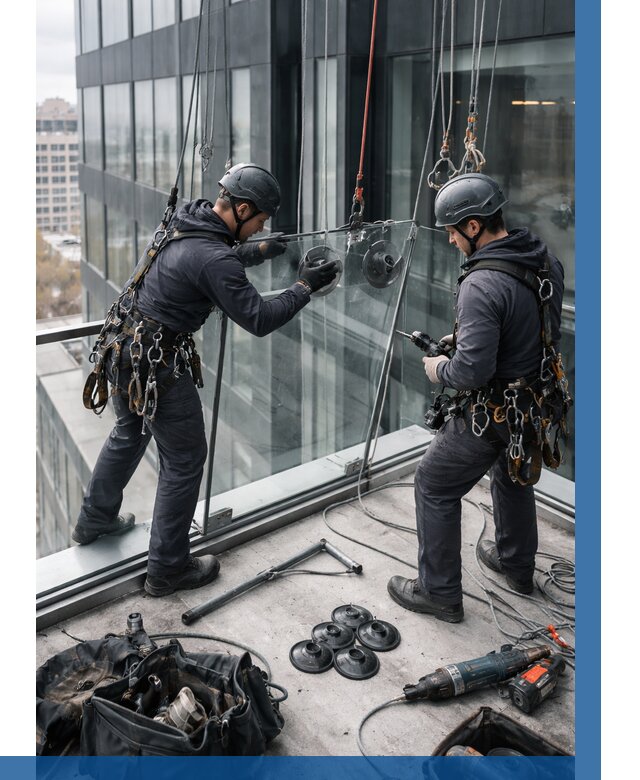 Монтаж стеклянных ограждений в Верхнем Уфалее от 2559 р. | ВЫСОТНИК-Врф