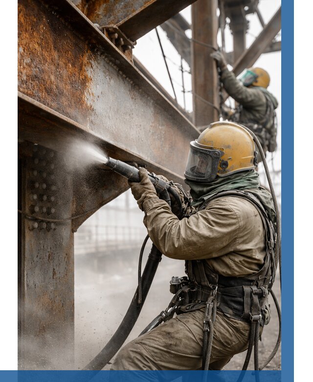 Пескоструйная очистка металлоконструкций в Верхнем Уфалее по 614 р.  ВЫСОТНИК-Врф