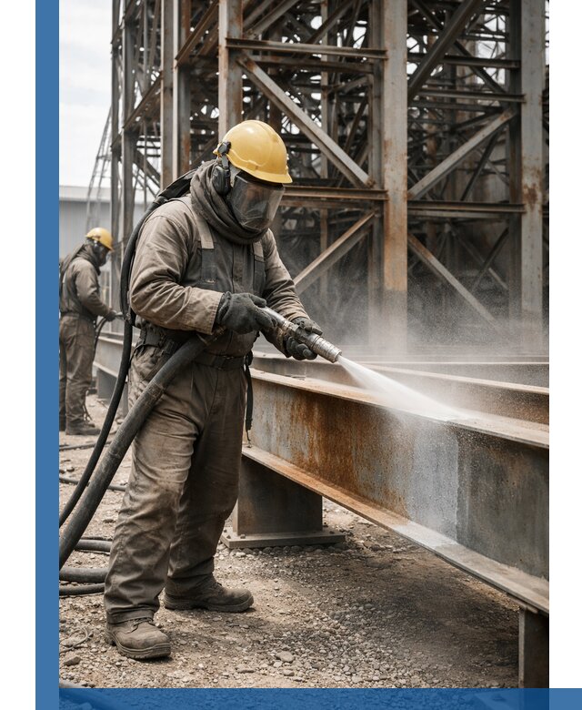 Пескоструйная очистка металлоконструкций в Верхнем Уфалее промышленная