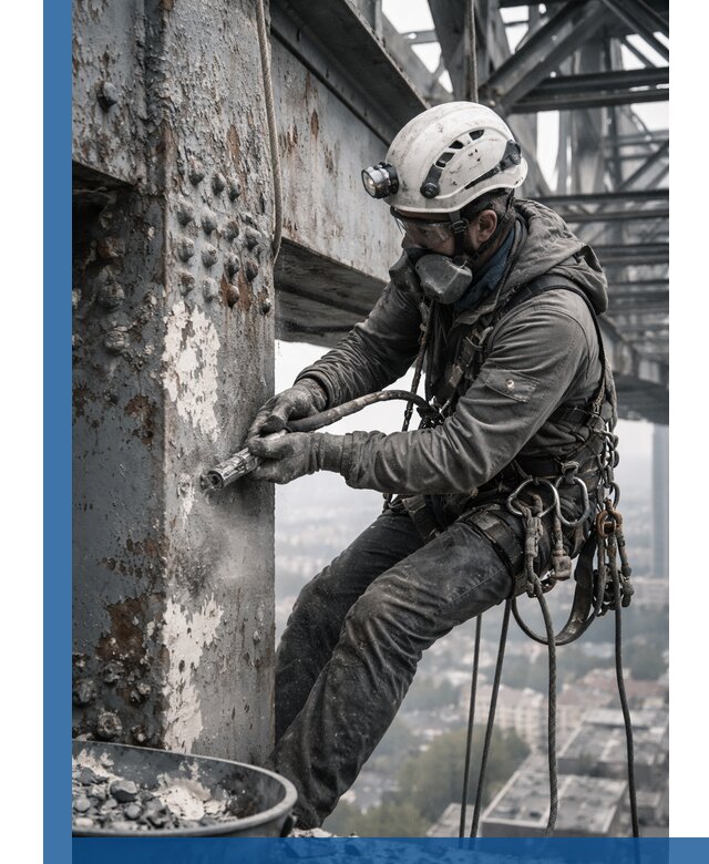 Удаление старой краски с металлических конструкций в Верхнем Уфалее