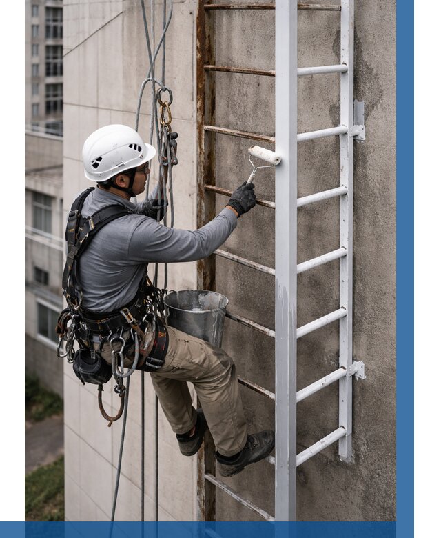 Покраска пожарных лестниц в Верхнем Уфалее от 4605 р. | ВЫСОТНИК-Врф