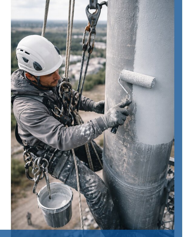 Покраска мачт связи под ключ в Верхнем Уфалее от 870 р. | ВЫСОТНИК-Врф