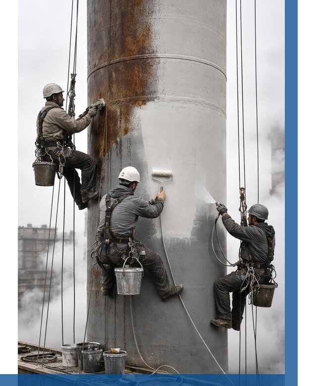 Покраска дымовых труб в Верхнем Уфалее от 8699 р. | ВЫСОТНИК-Врф