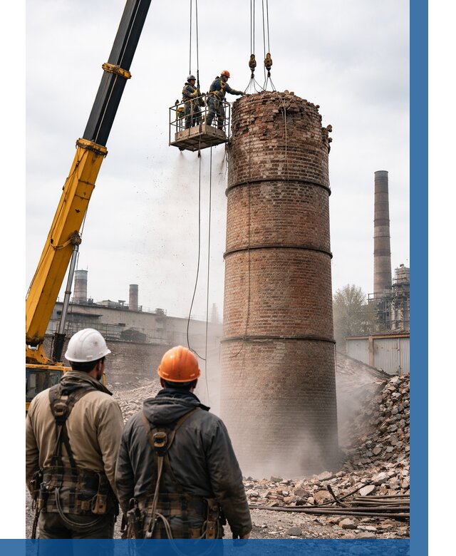 Демонтаж дымовой трубы в Верхнем Уфалее от 92106 р. | ВЫСОТНИК-Врф, смета