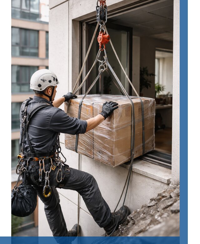 Подъем груза через окно в Верхнем Уфалее от 4605 р. | ВЫСОТНИК-Врф