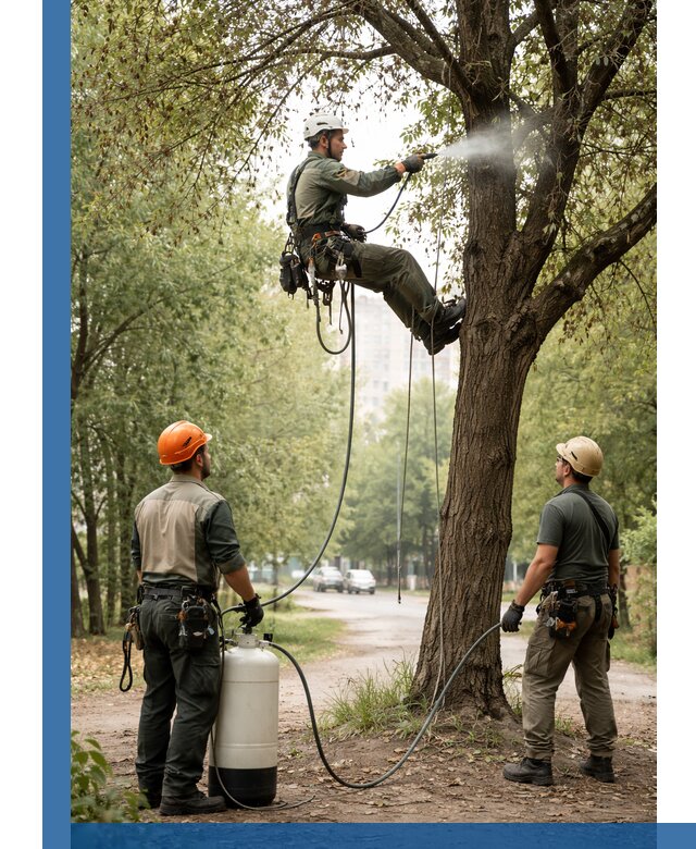 Обработка деревьев от вредителей в Верхнем Уфалее профессиональная защита