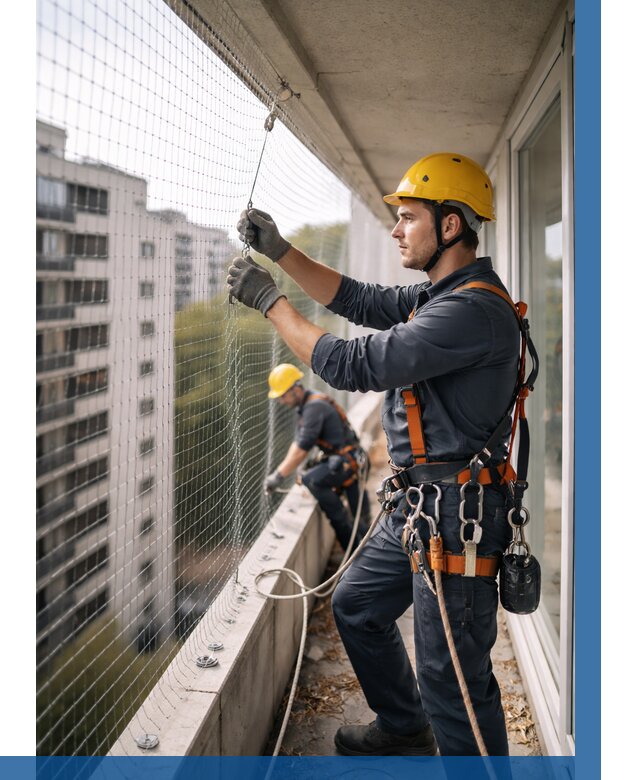 Монтаж сетки от птиц в Верхнем Уфалее от 4605 р. | ВЫСОТНИК-Врф