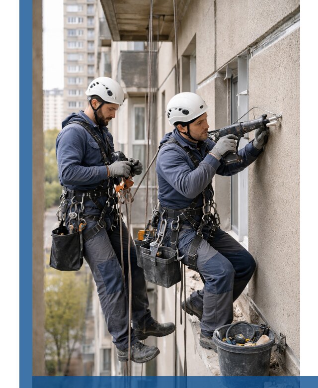 Промышленные альпинисты высотные работы и монтаж в Верхнем Уфалее